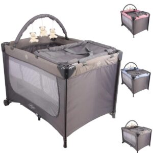 Berço Portátil Joly Baby Style 2 Níveis de Altura Compacto Chiqueirinho Com Trocador - BabySyle