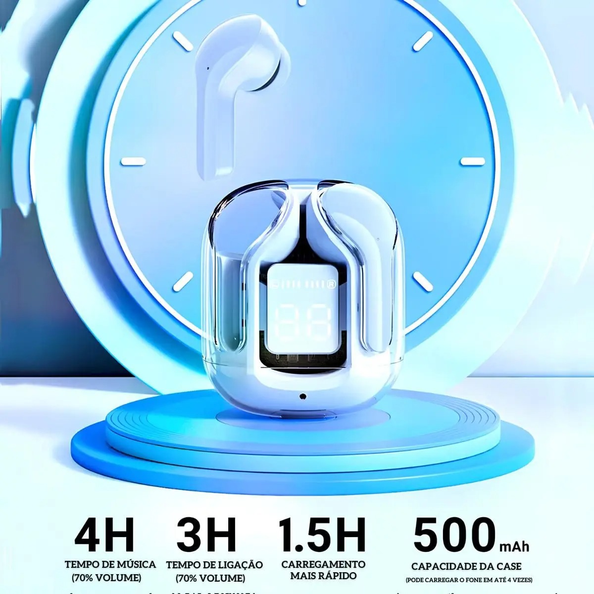 Fone De Ouvido Potente 5.3 Bluetooth Ultrapods Max - ONYONSTORE - Imagem 5