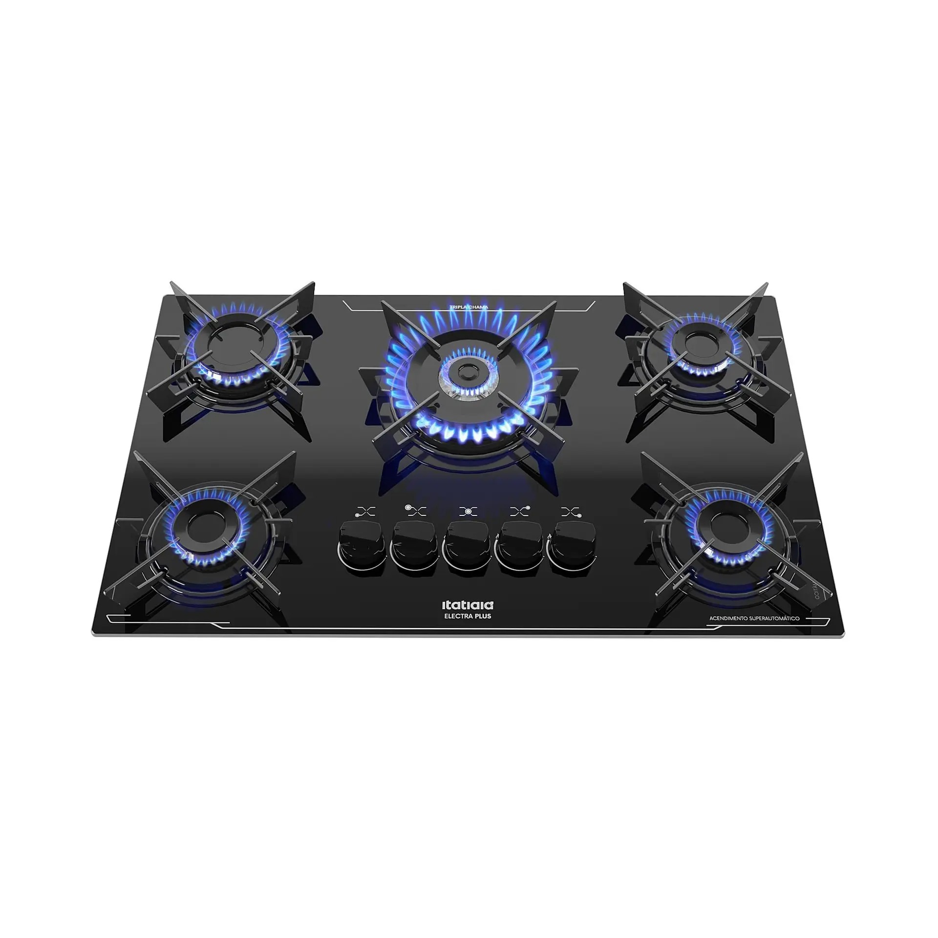 Cooktop Electra Plus Itatiaia 5 Bocas Tripla Chamas Bivolt Preto - Imagem 3