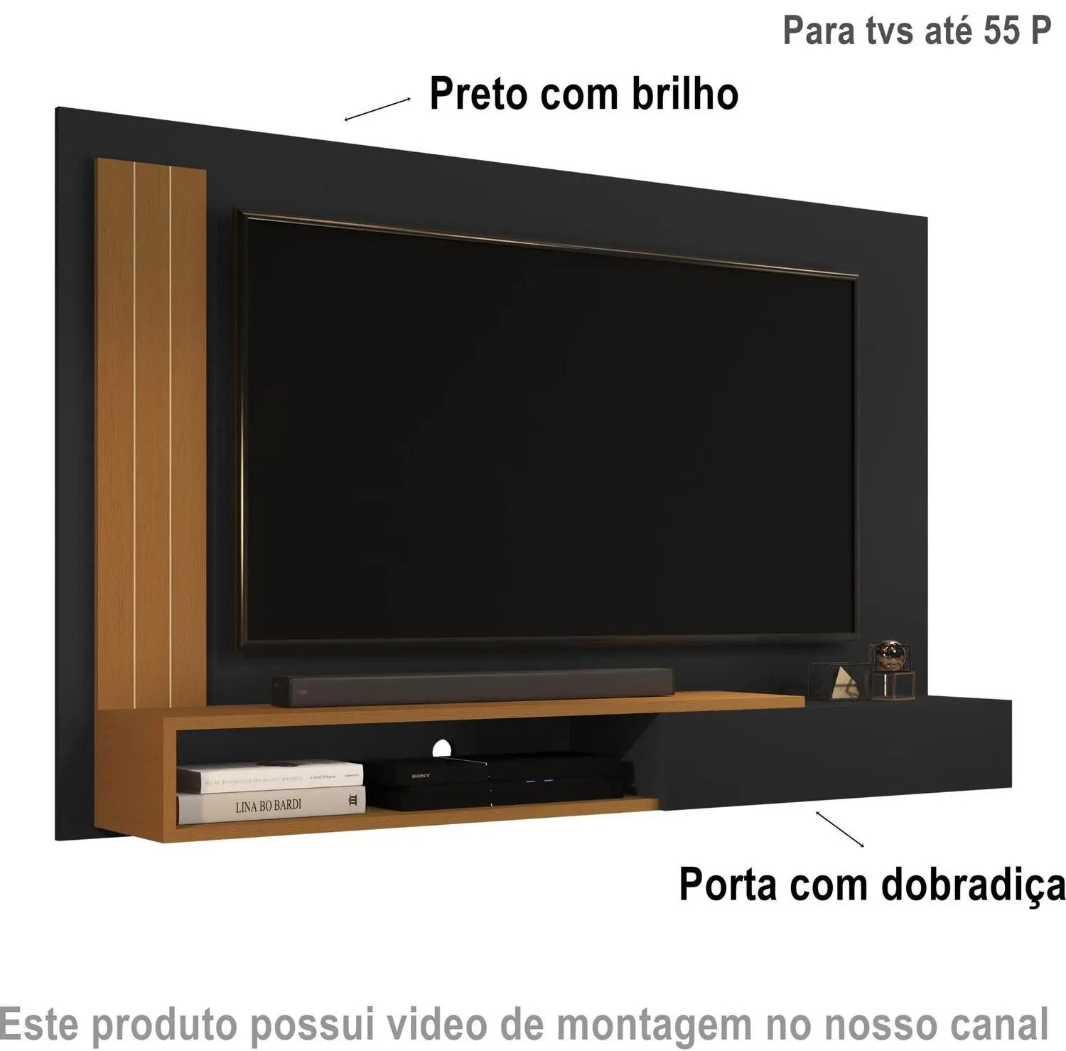 Painel Sala Quarto Luxo Para TV Até 50 Polegadas Match - Cores - Comprar Moveis para sua Casa - Comprar Móveis em Casa - Imagem 2
