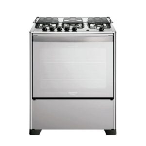 Fogão 5 Bocas Dako Magister Style Espelhado Com Mesa Inox Preto Bivolt