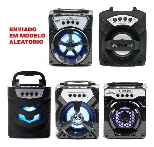 Caixa Caixinha Som Portátil Bluetooth Mp3 Pen Drive 200w E83 - caixa de som - Imagem 4