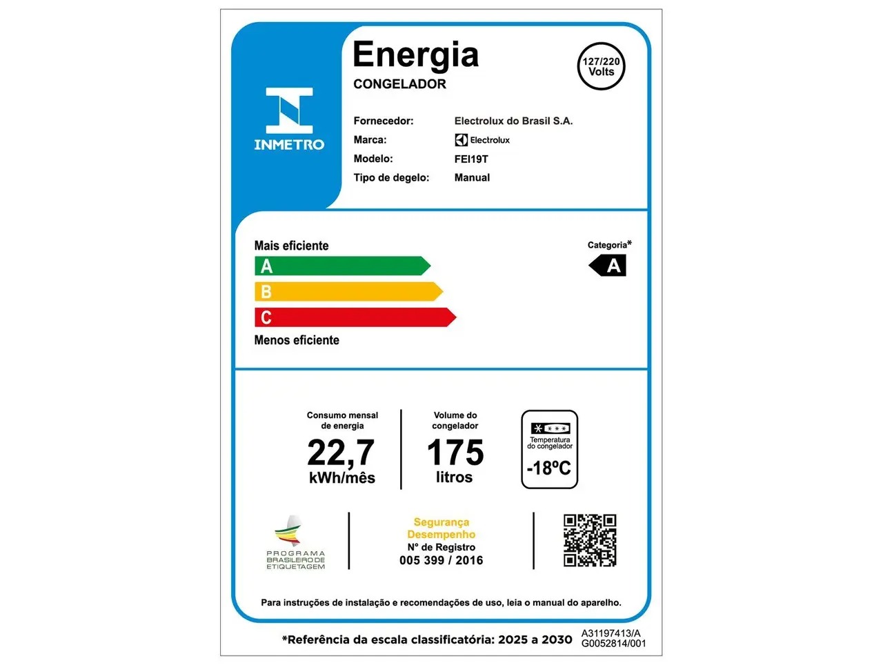 Freezer Vertical Electrolux 175L 1 Porta Inverter Efficient FEI19T - Imagem 5