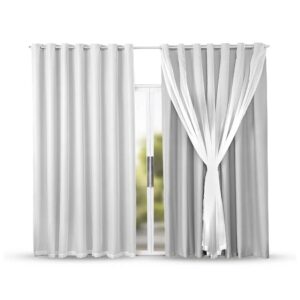 Cortina Blackout em Tecido com Voil 2,80m x 2,30m - Marias Enxoval Cortinas