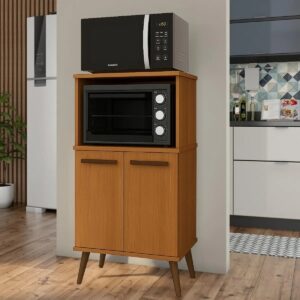 Paneleiro Torre Quente Cozinha Lisboa Para Microondas e Forno 2 Portas Multiuso Resistente - Dullar Móveis