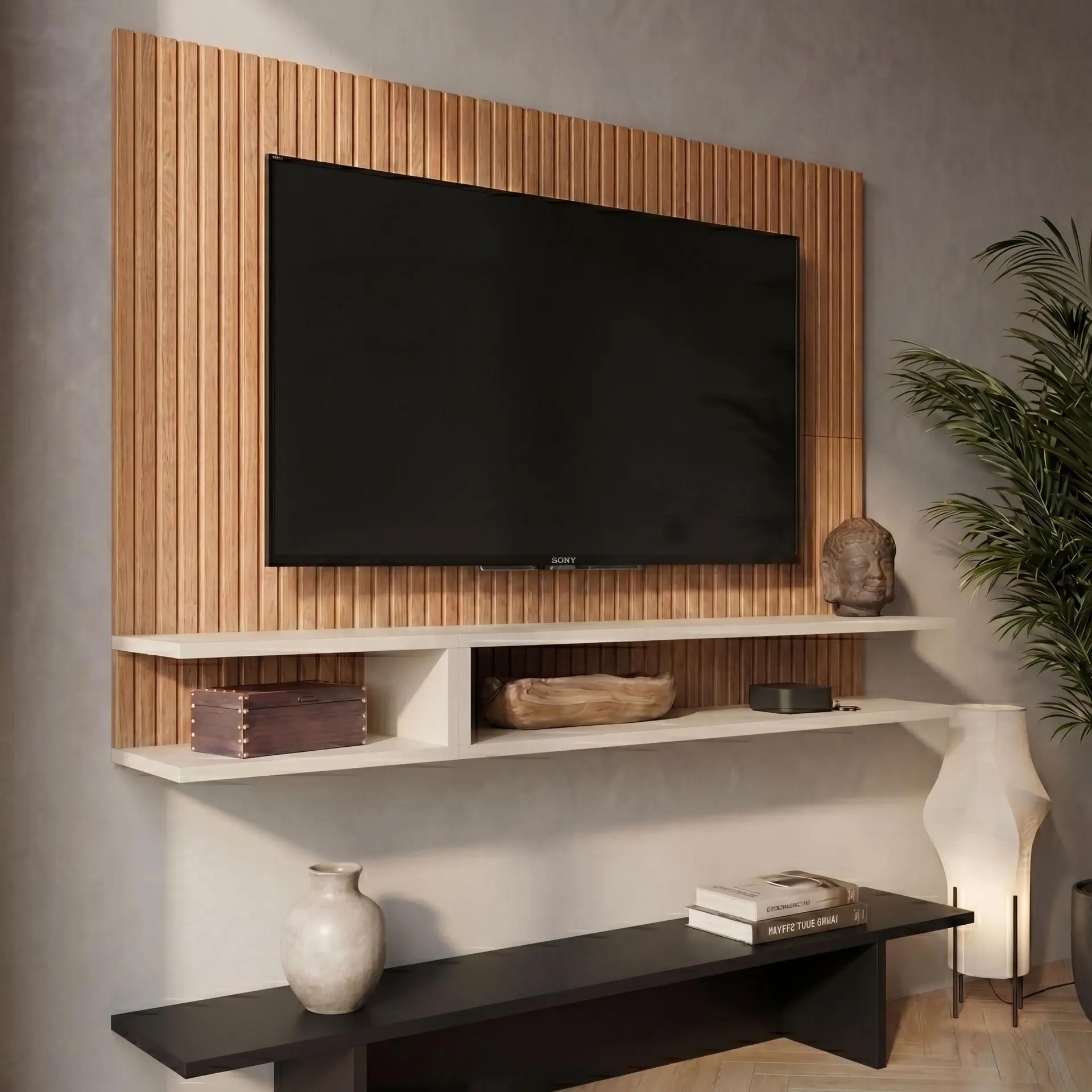 Painel Pra Tv Sala/Quarto Até 50 Polegadas Smart Plus Milão - Quality Móveis - Imagem 2