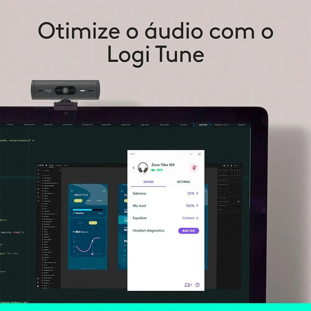 Headset Sem Fio Logitech Zone Vibe 100, Drivers 40 mm, USB, Bluetooth, PC, Mobile, Grafite - 981-001214 - Imagem 9