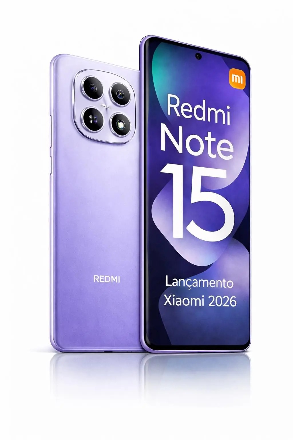 Smartphone Xiaomi Redmi Note 15 4G 256GB 8GB mais 8GB Lançamento 2026 Câmera 108MP 20MP AMOLED 120Hz FHD plus Celular com Design Premium Água e Poeira