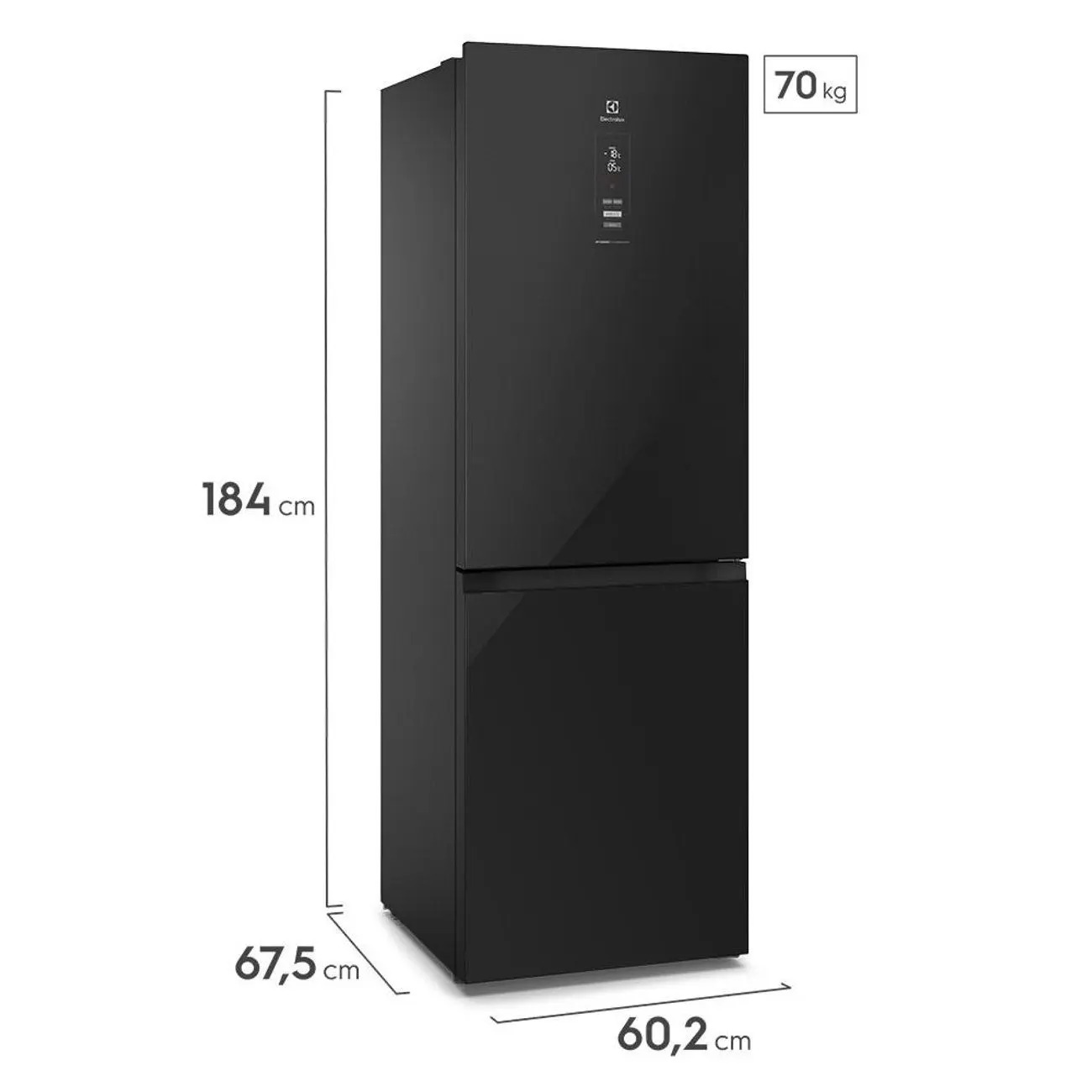 Geladeira Electrolux Frost Free Inverter 323L Efficient AutoSense Inverse Black Glass (IB42G) - Imagem 2