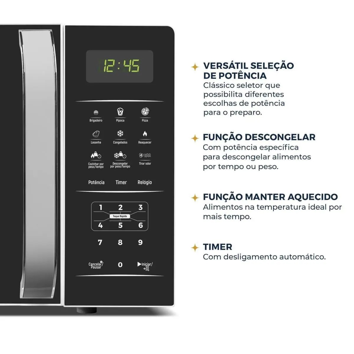 Micro-ondas Britânia 20L Pintura Limpa Fácil BMO23 - Imagem 4
