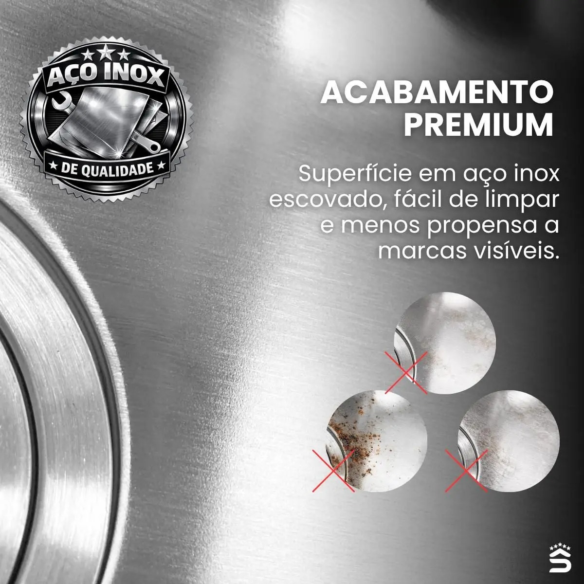 Cuba Gourmet Aço Inox 201 60x42 cm com Acessórios e Tábua de Corte Stillus Home - Imagem 4