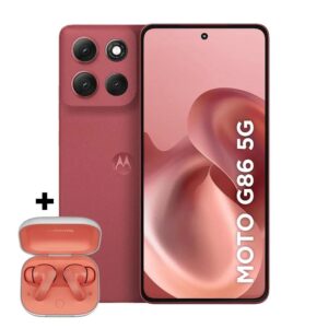 Smartphone Motorola Moto g86 5G com Moto Buds 256GB 24GB 8GB RAM16GB Ram Boost Tela 1.5K pOLED, 50MP Sony camera OIS Moto AI, videos em 4K, IP68