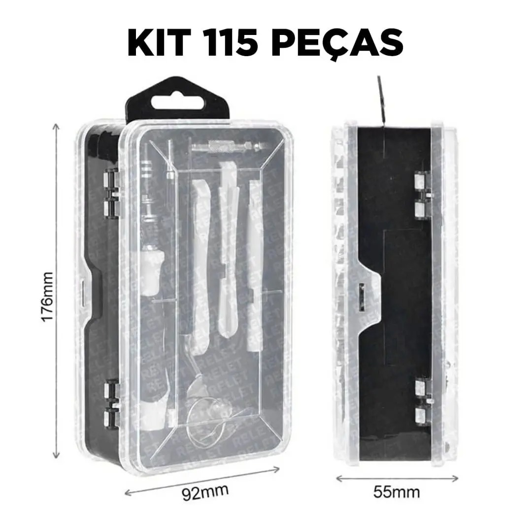 Conjunto Ferramentas de Reparo 115 Peças Profissional - Imagem 3