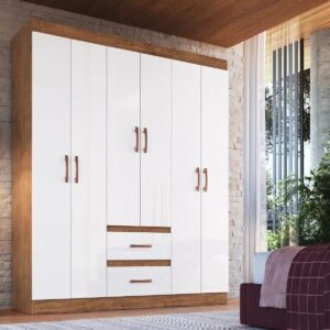 Guarda Roupa Casal Multimóveis 6 Portas e 2 Gavetas CR35210 MDF MDP