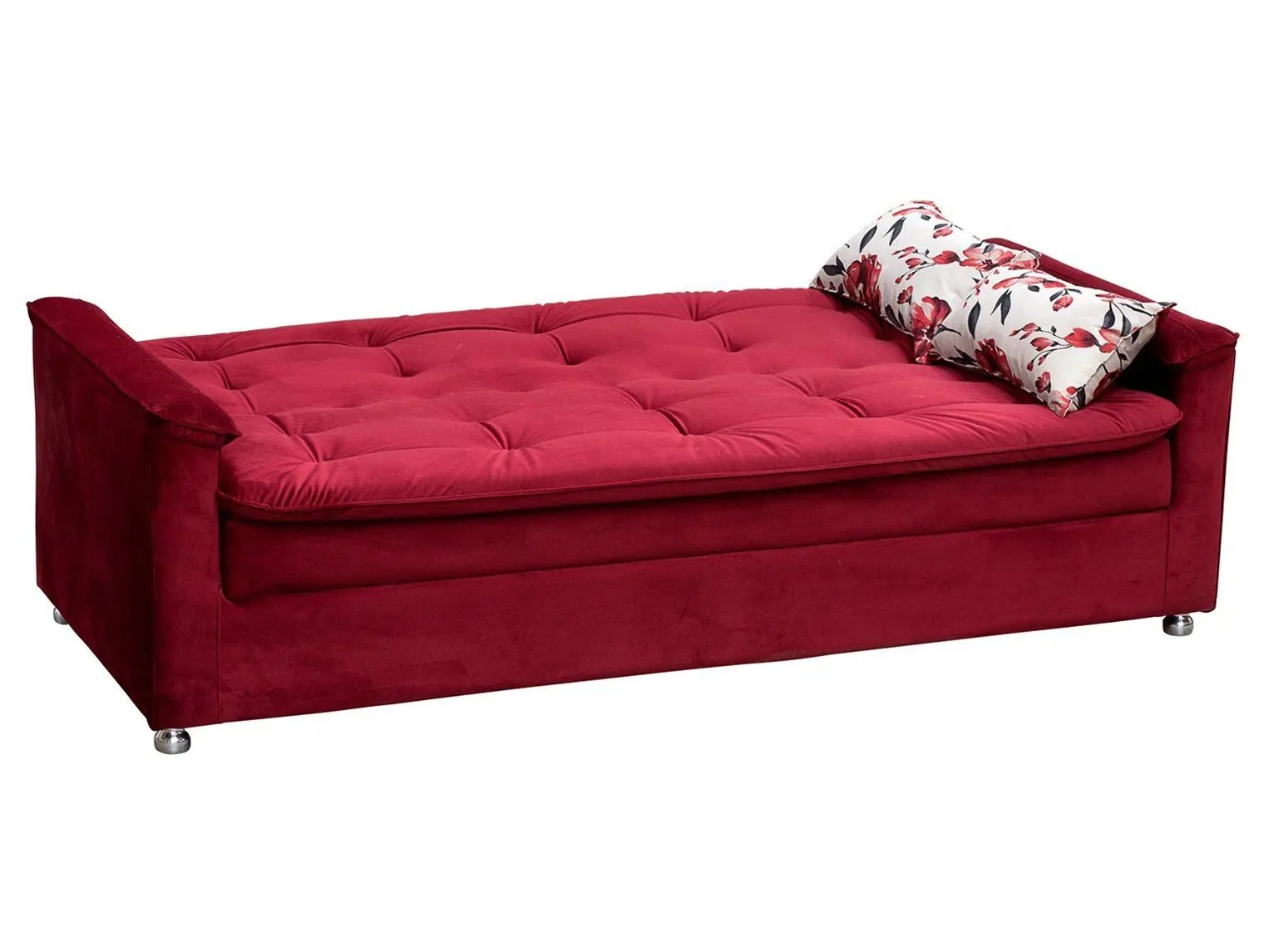 Sofá-cama Casal 3 Lugares Reclinável Veludo - Matrix Nanda - Imagem 2