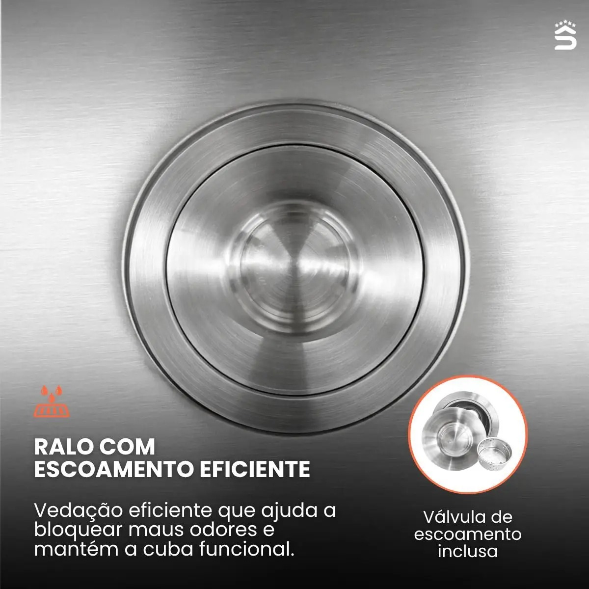 Cuba Gourmet Aço Inox 201 60x42 cm com Acessórios e Tábua de Corte Stillus Home - Imagem 3