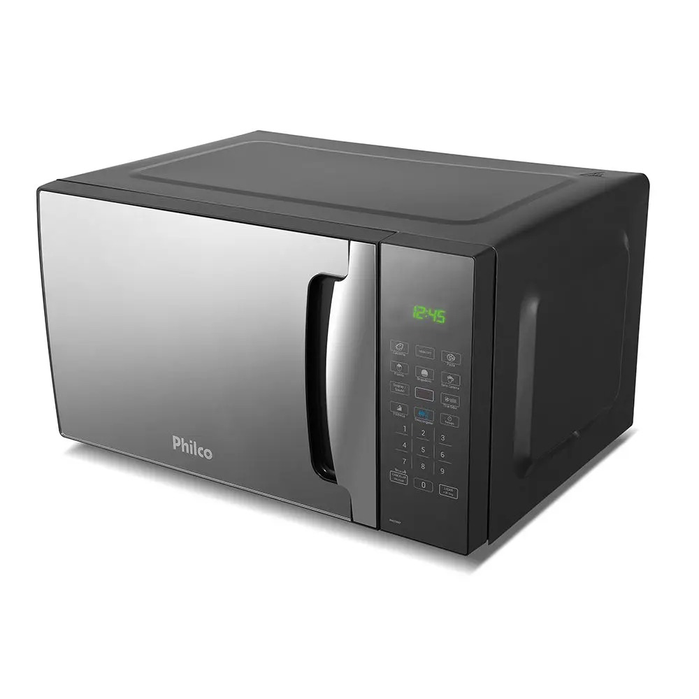Microondas 28 Litros Philco PMO30EP Preto Com Porta Espelhada 1400w Menu Fit - Imagem 3