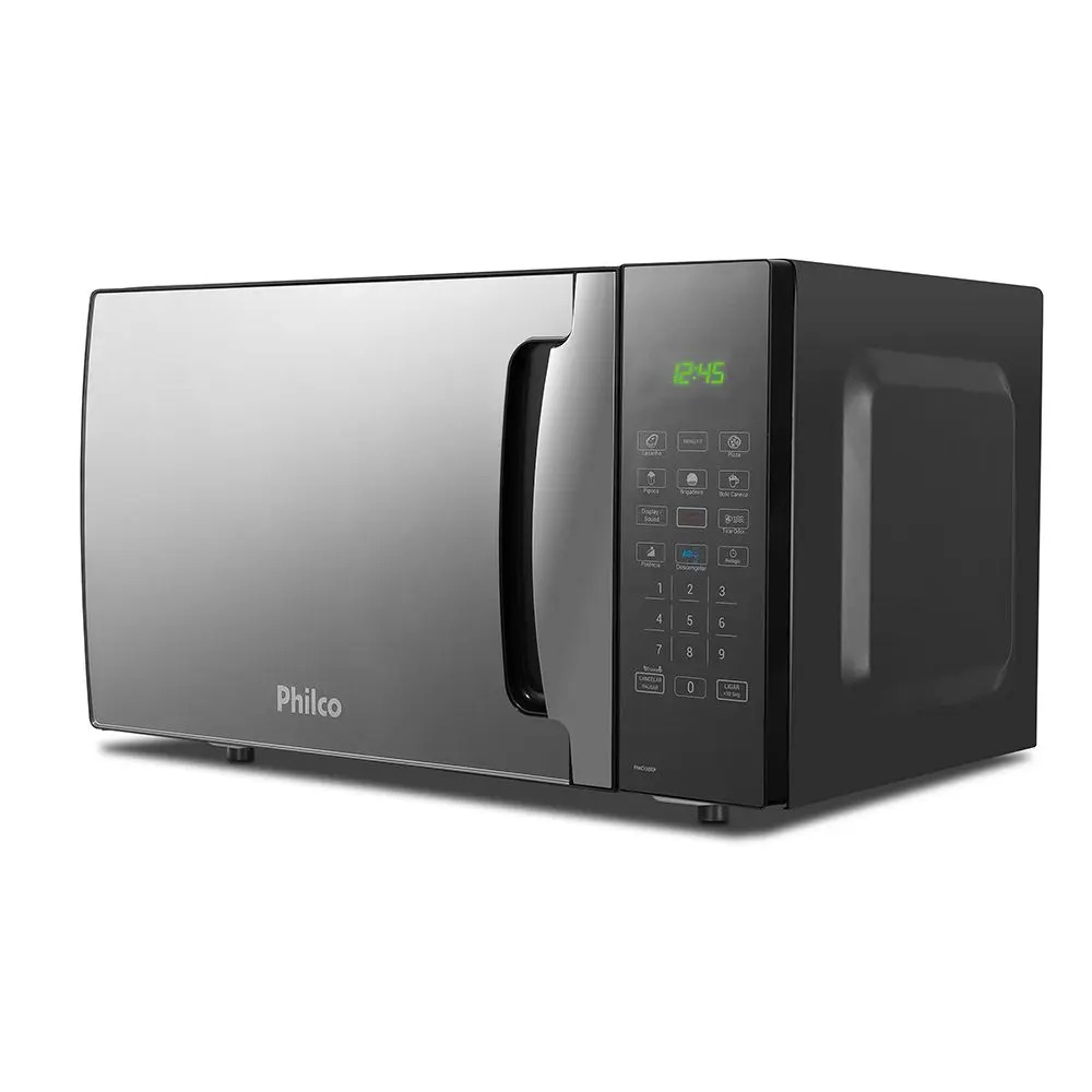 Microondas 28 Litros Philco PMO30EP Preto Com Porta Espelhada 1400w Menu Fit - Imagem 4