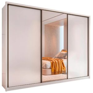 Guarda-roupa Casal com Espelho 3 Portas 6 Gavetas Caemmun Spazio
