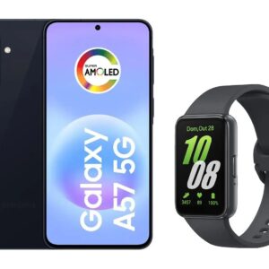 Smartphone Samsung Galaxy A57 128GB Azul Escuro - 5G + Smartband Samsung Galaxy Fit3 Grafite