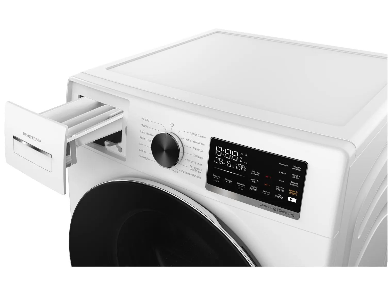 Lava e Seca Brastemp 14kg BNO14AB Água Quente e Fria Branca - Imagem 6