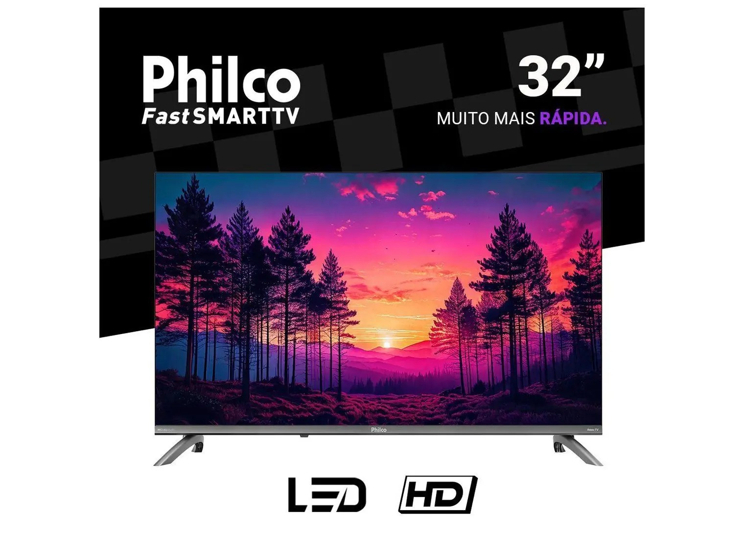 Smart tv 32 philco p32crb roku dolby audio hdr10 - Imagem 2