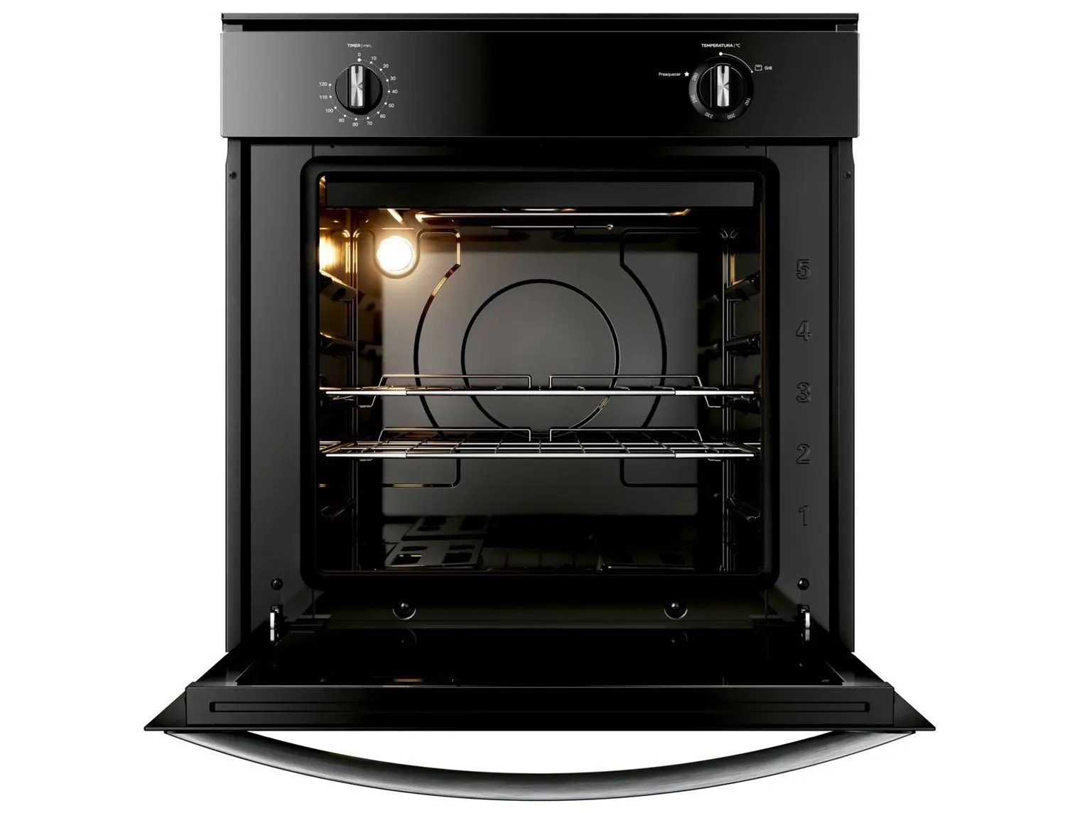 Forno a Gás de Embutir Consul Multifuncional Grill 78L Preto COA84CE - Imagem 3