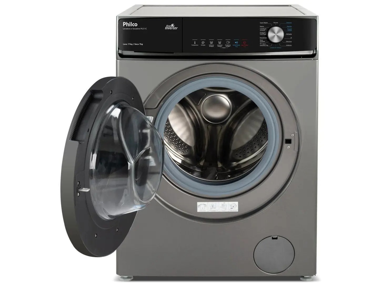 Lava e Seca Philco 16 Programas Eco Inverter 11kg Titânio PLS11C - Imagem 4