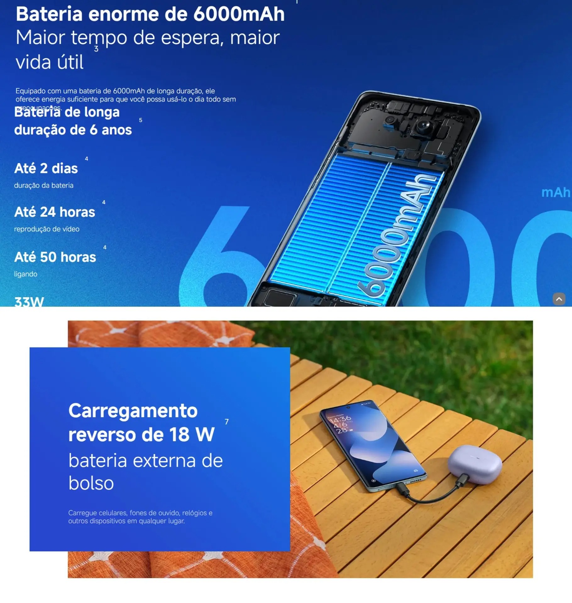 Xiaomi Redmi Note 15 256GB 8GB Câmera 108MP 20MP AMOLED 120Hz FHD Plus Design Premium Água e Poeira - Imagem 5