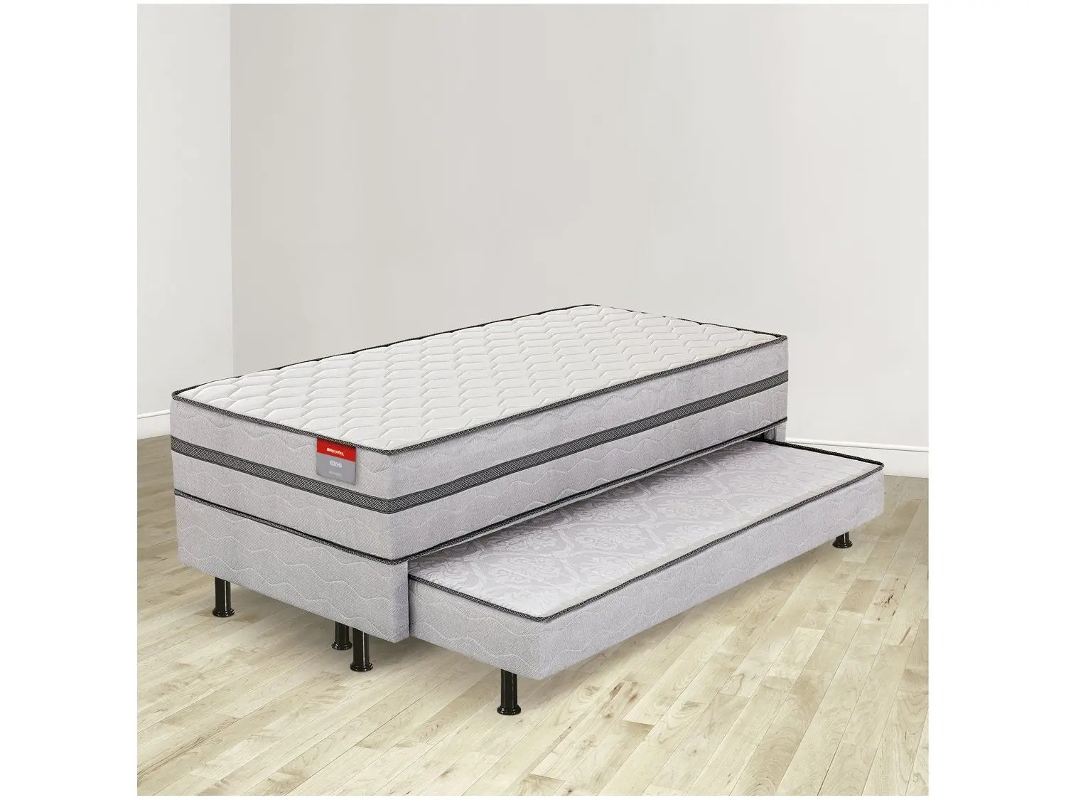 Cama Box Conjugada Solteiro Reconflex Espuma com Cama Auxiliar - 65x88x188cm Elos
