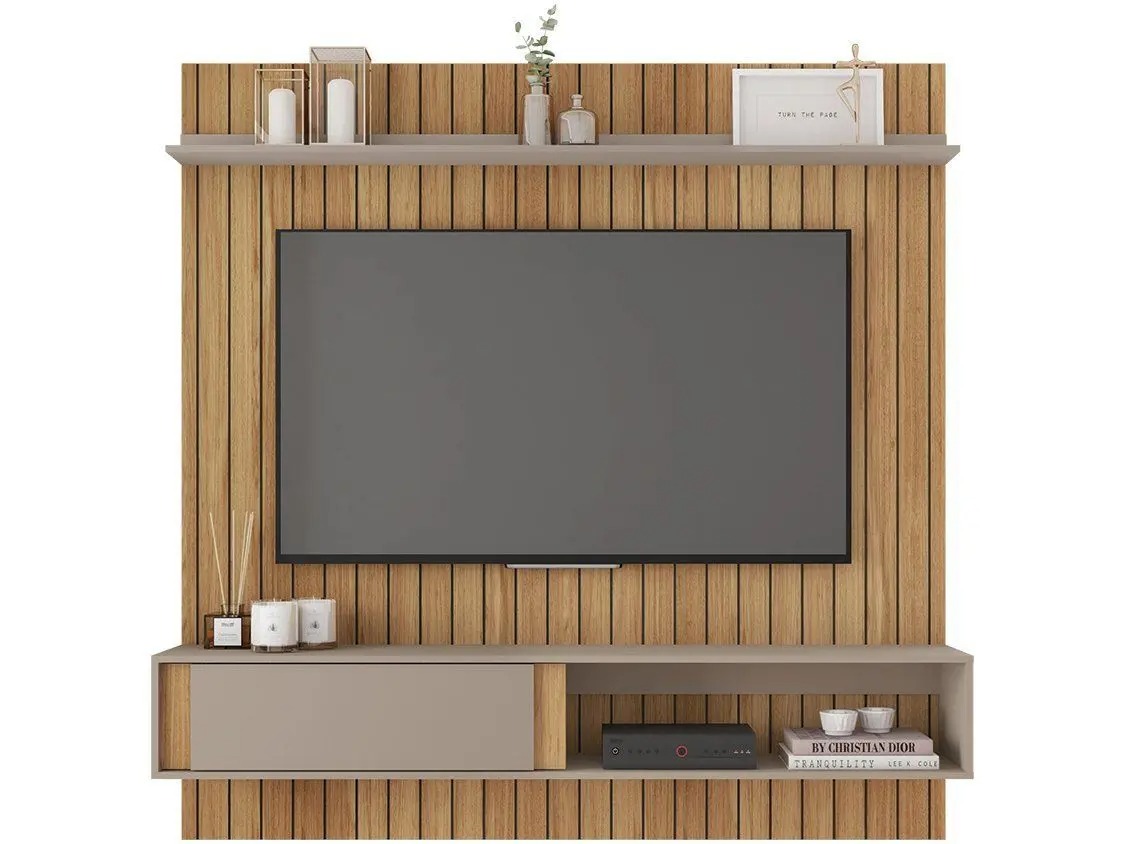 Painel para TV até 65" Caemmun Boreal 1.8 1 Prateleira
