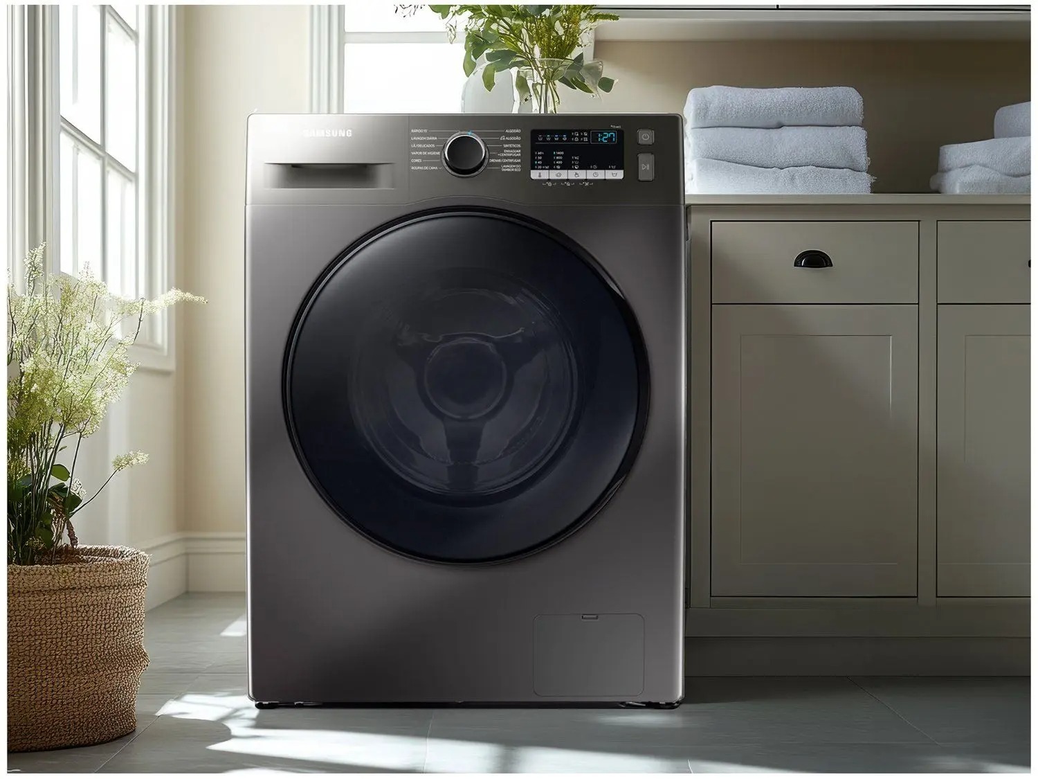 Lavadora de Roupas Samsung Inverter 11kg Cesto Inox 12 Programas de Lavagem Preta WW11T4040BX/AZ - Imagem 2