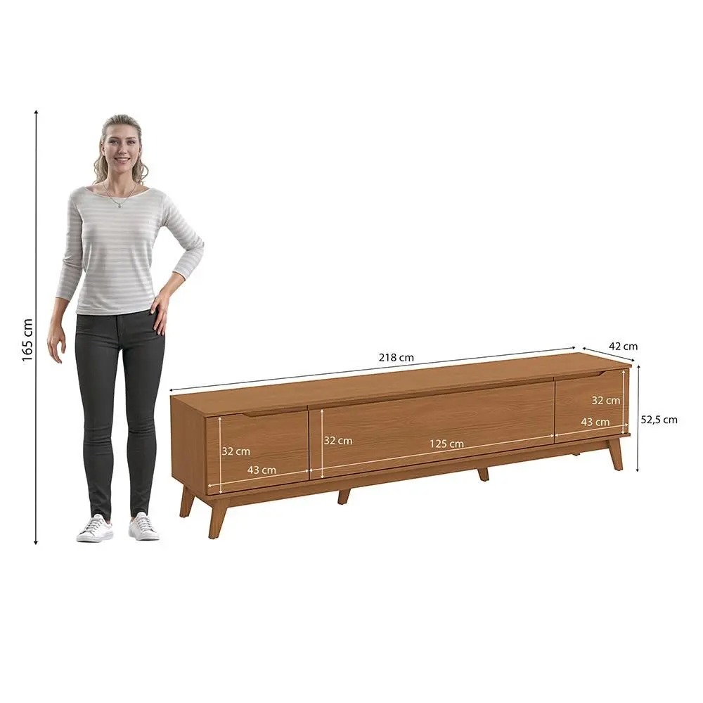 Rack Kappesberg 3 Portas Canela 218cm - Imagem 6