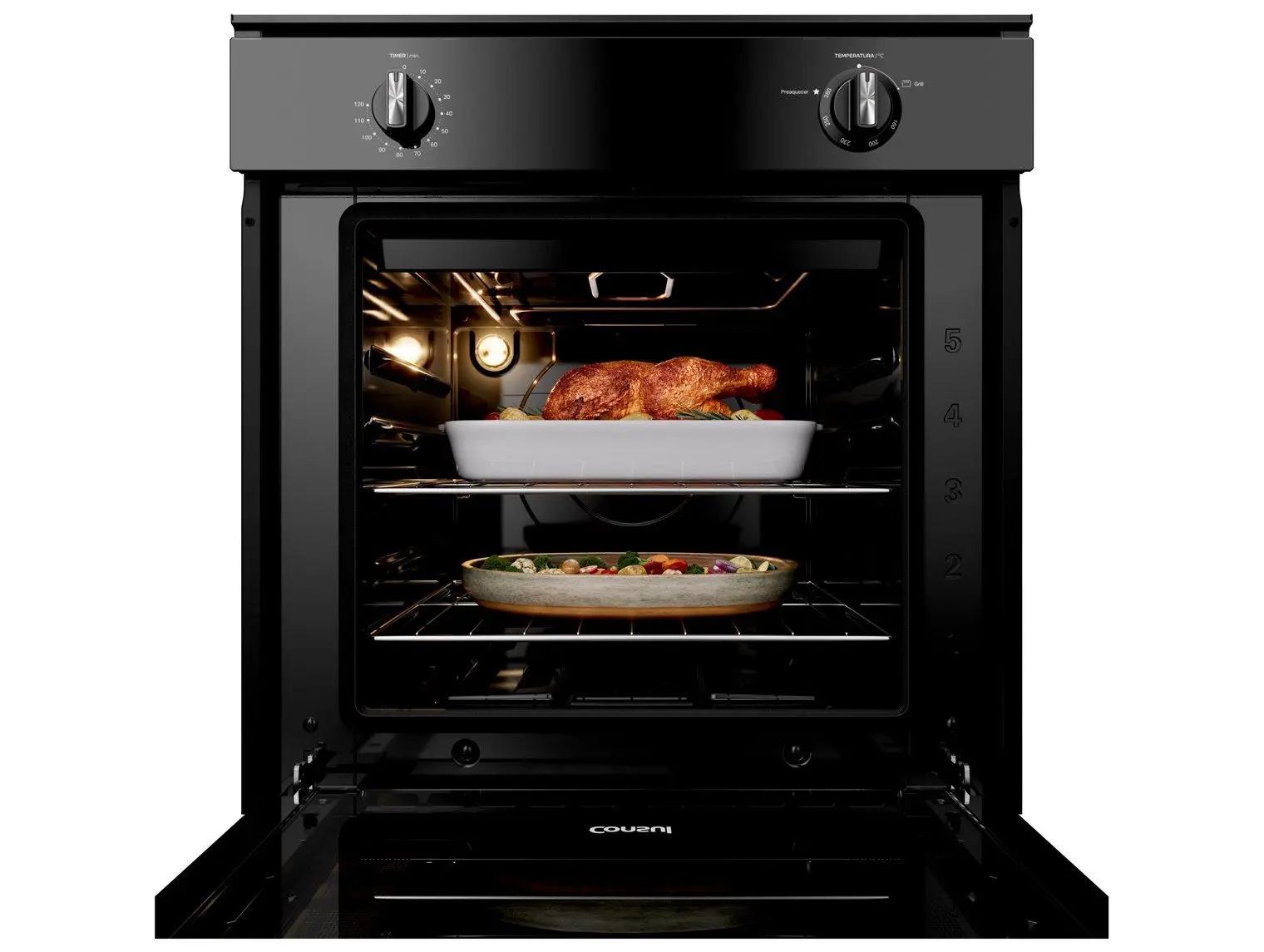 Forno a Gás de Embutir Consul Multifuncional Grill 78L Preto COA84CE - Imagem 4