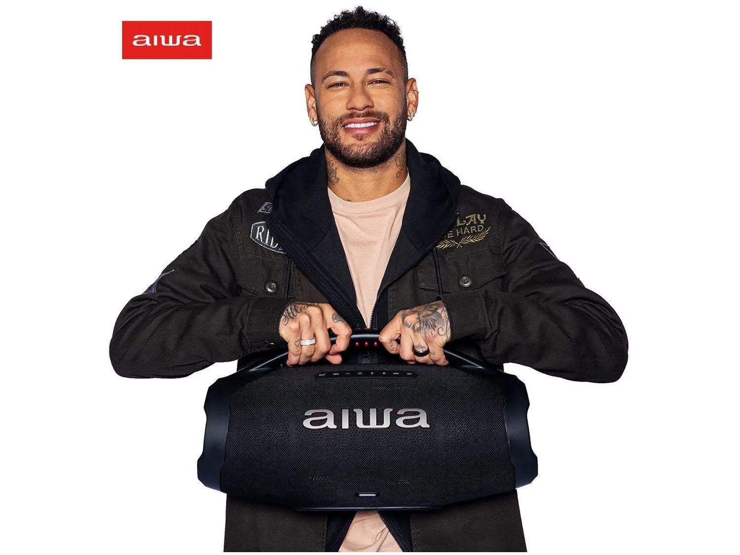 Caixa de Som Aiwa Boombox Plus AWS-BBS-01-B Bluetooth Amplificada 200W USB - Imagem 3