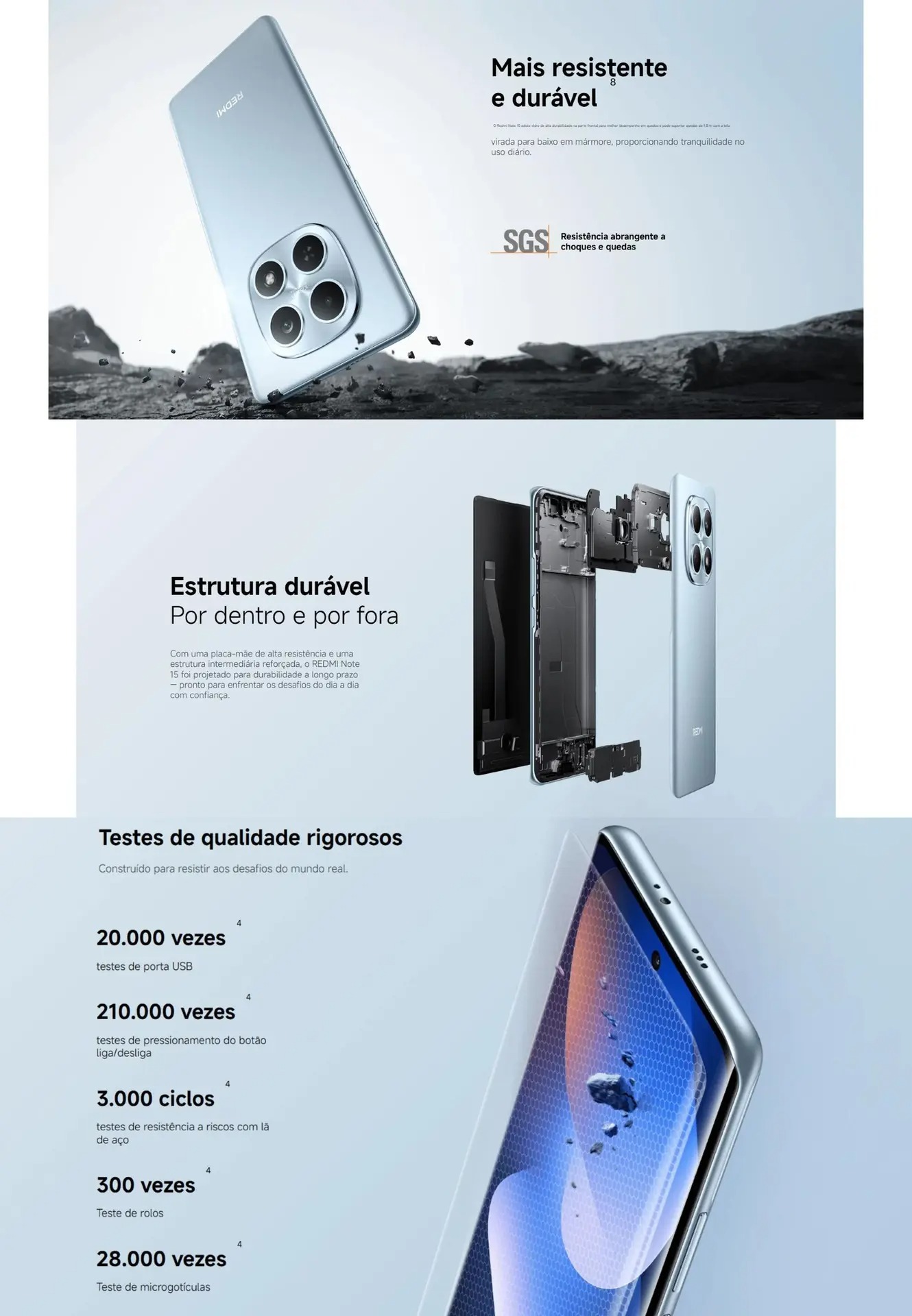 Xiaomi Redmi Note 15 256GB 8GB Câmera 108MP 20MP AMOLED 120Hz FHD Plus Design Premium Água e Poeira - Imagem 6