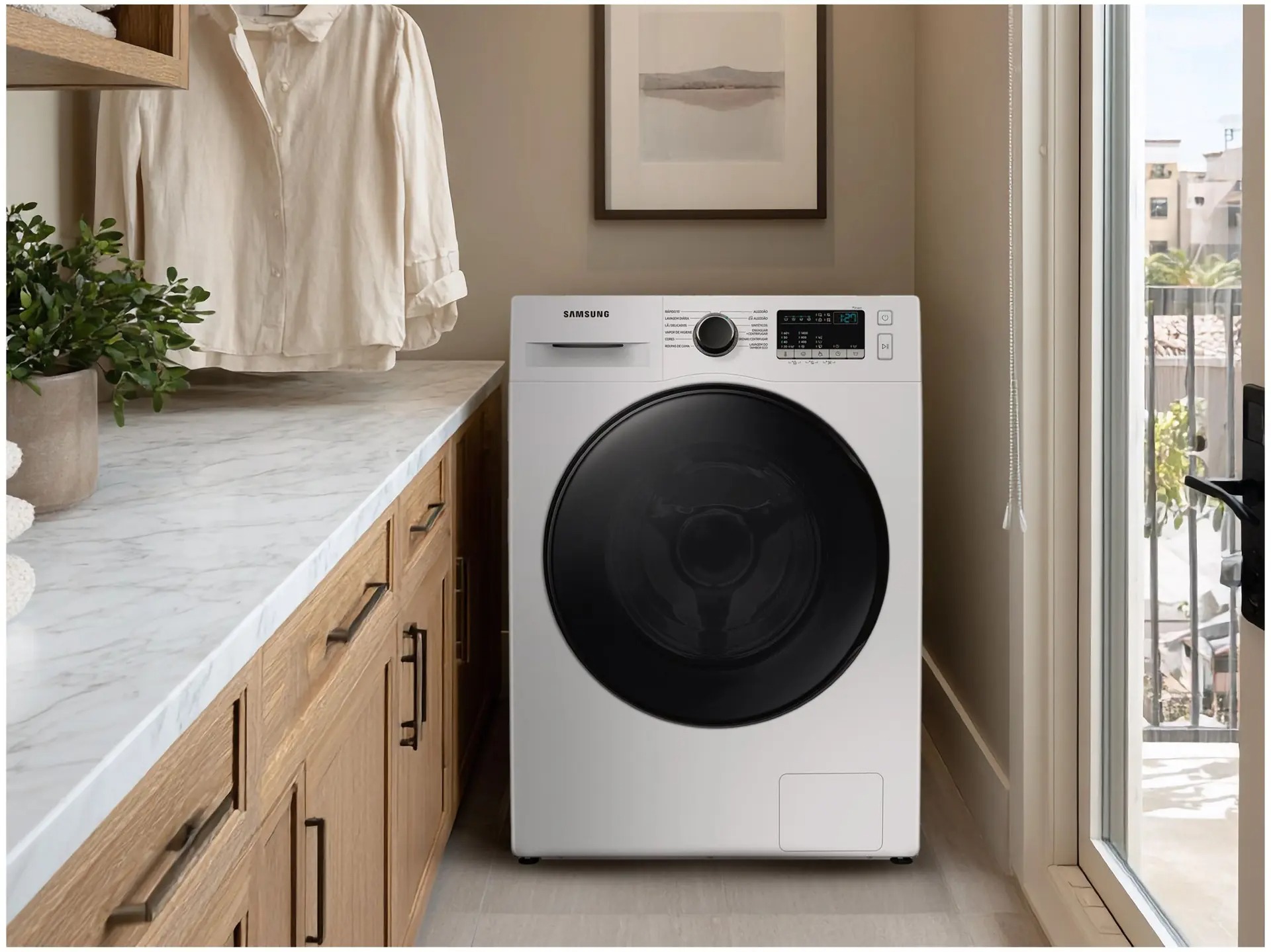 Lavadora de Roupas Samsung Inverter 11kg Cesto Inox 12 Programas de Lavagem Branca WW11T4040BE/AZ - Imagem 2