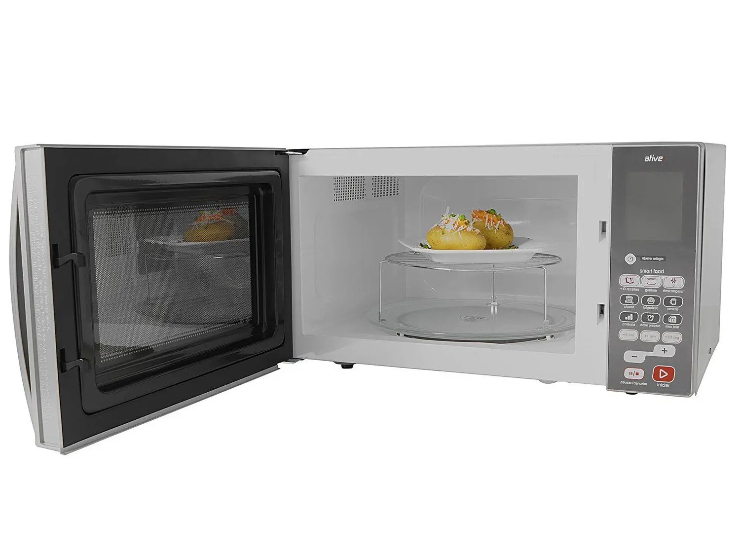 Micro-ondas Brastemp 38 Litros cor Inox Espelhado com Grill - BMJ38AR - Imagem 2