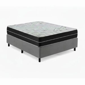 Cama Box Casal + Colchão Top Line Mola Bonnel Serra Negra 60x138x188