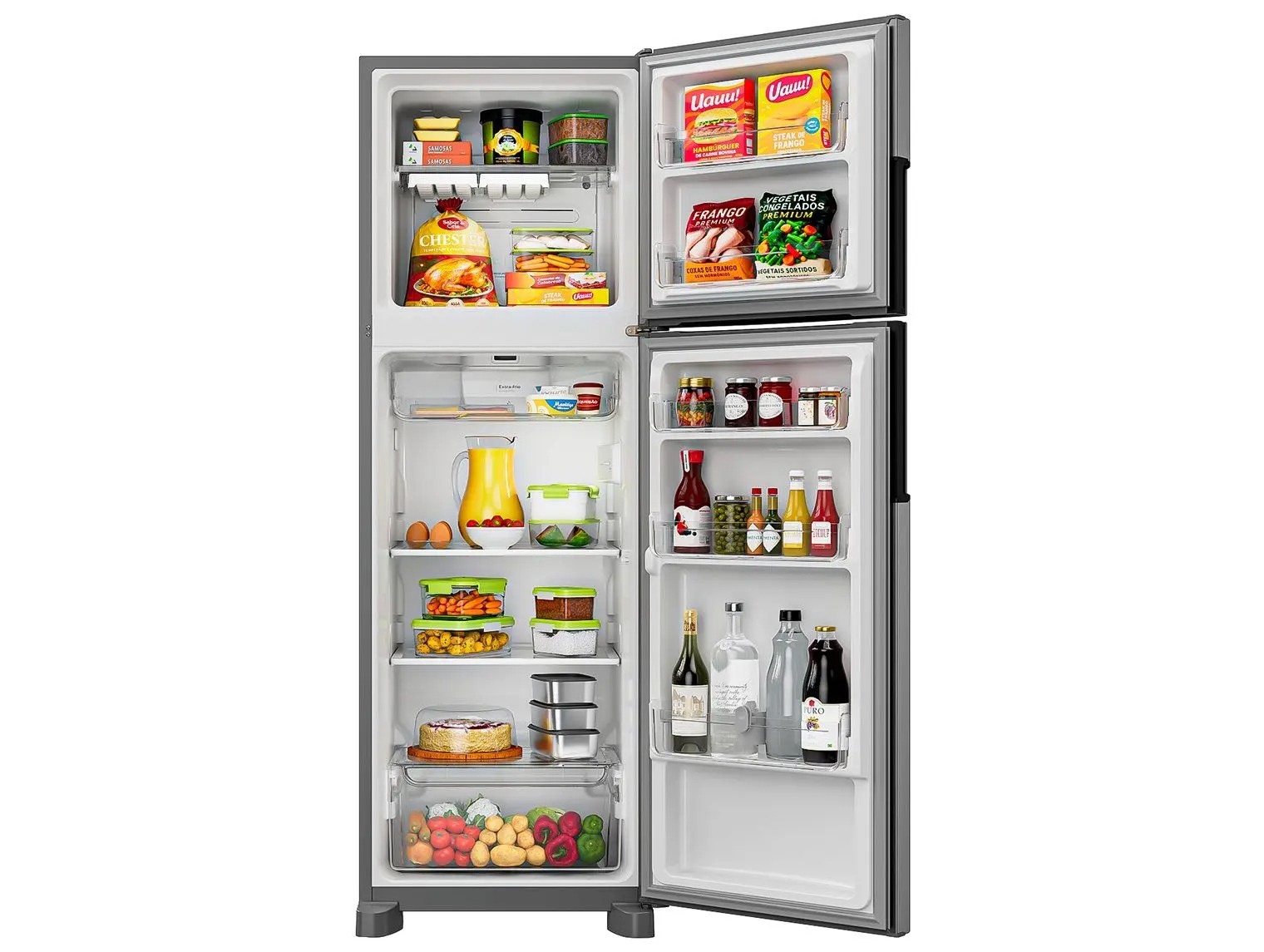 Geladeira/Refrigerador Consul Smart Frost Free Inox Duplex 377L CRM44MKANA - Imagem 8