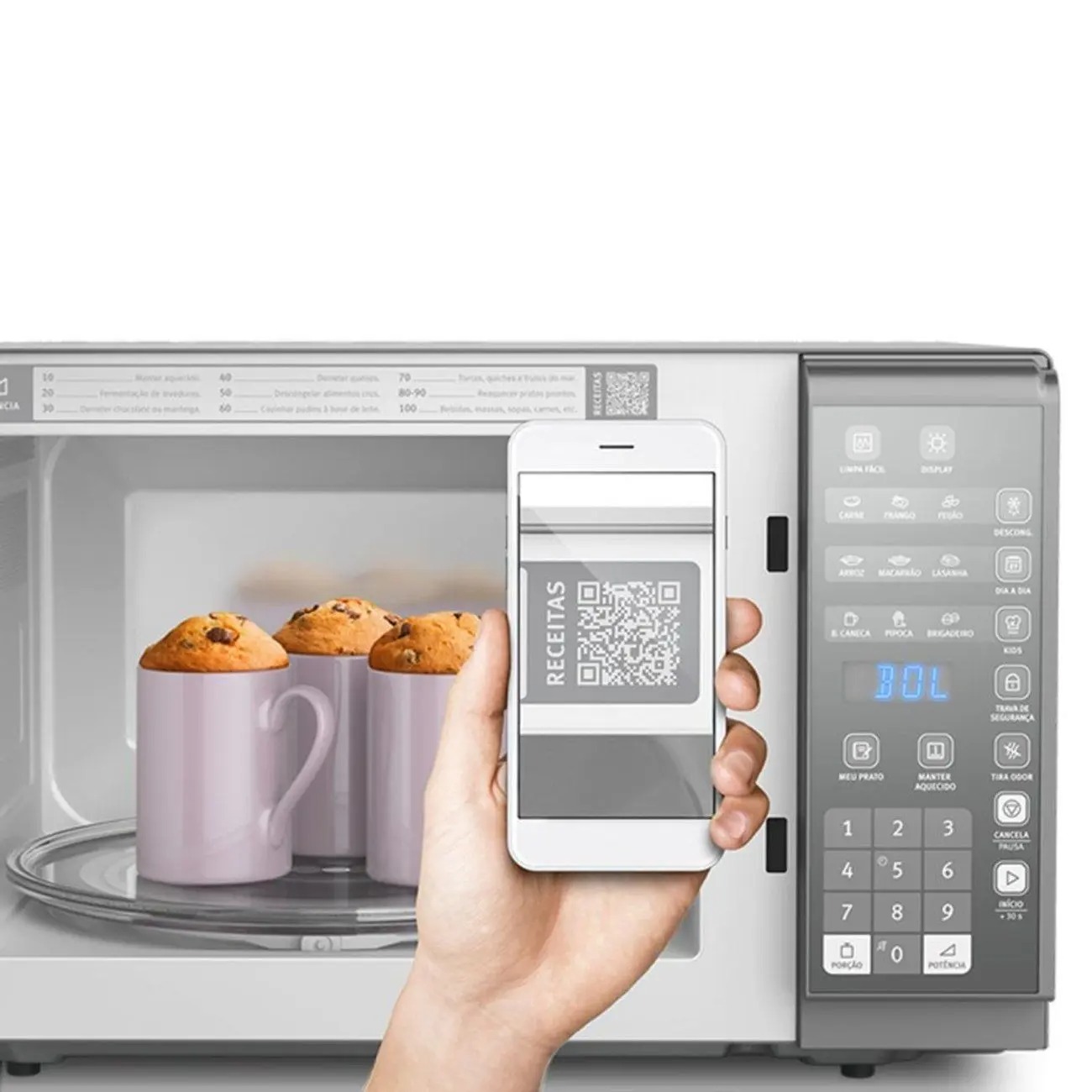 Micro-ondas Electrolux MI41S 31L Painel Integrado Espelhado Inox 110V - Imagem 6