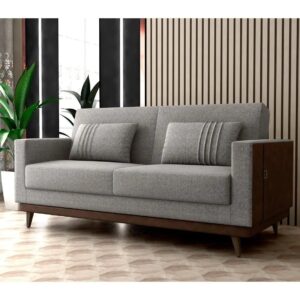 Sofá-cama 3 Lugares Casal Reclinável Facto e Linho Matrix Esther