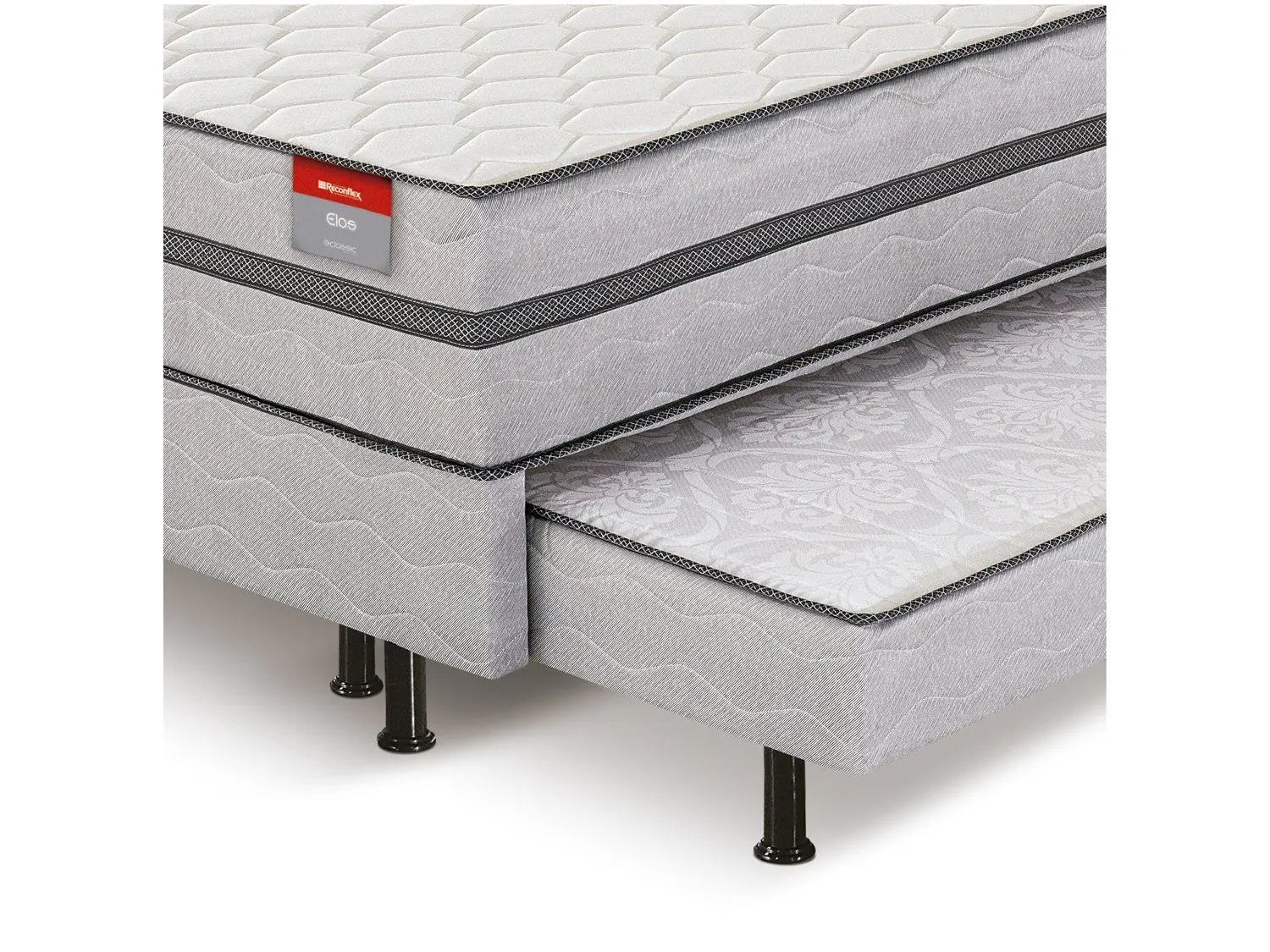 Cama Box Conjugada Solteiro Reconflex Espuma com Cama Auxiliar - 65x88x188cm Elos - Imagem 6