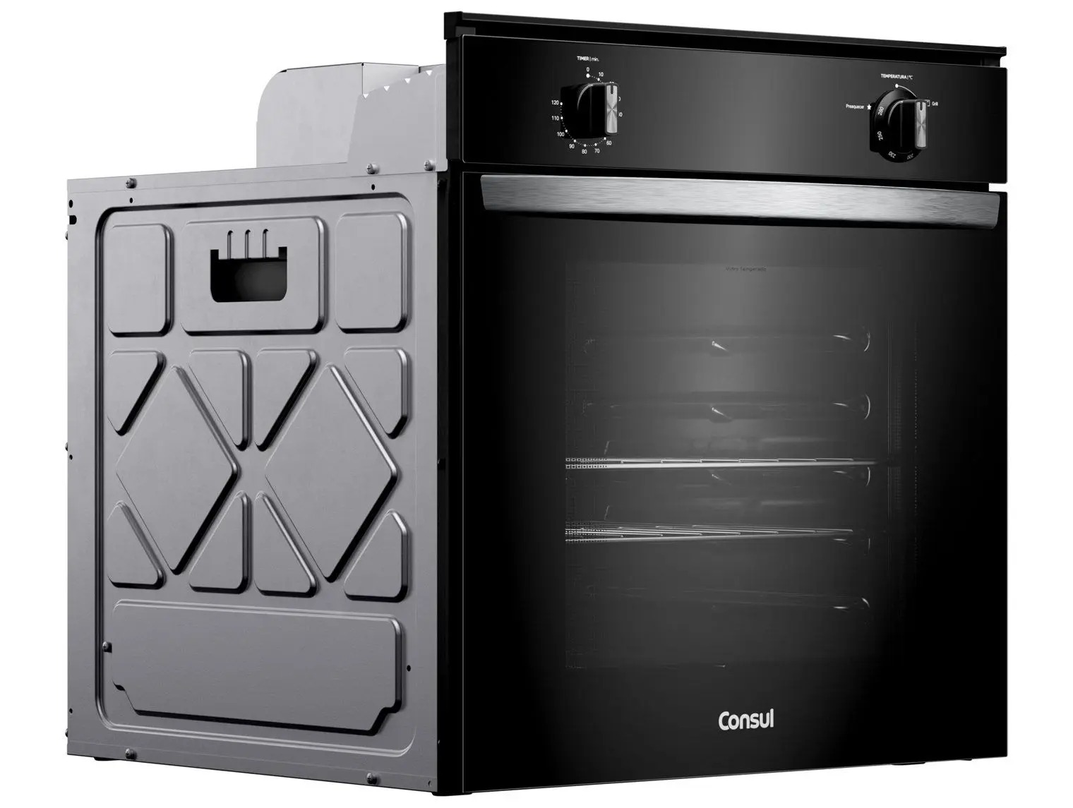 Forno a Gás de Embutir Consul Multifuncional Grill 78L Preto COA84CE - Imagem 7