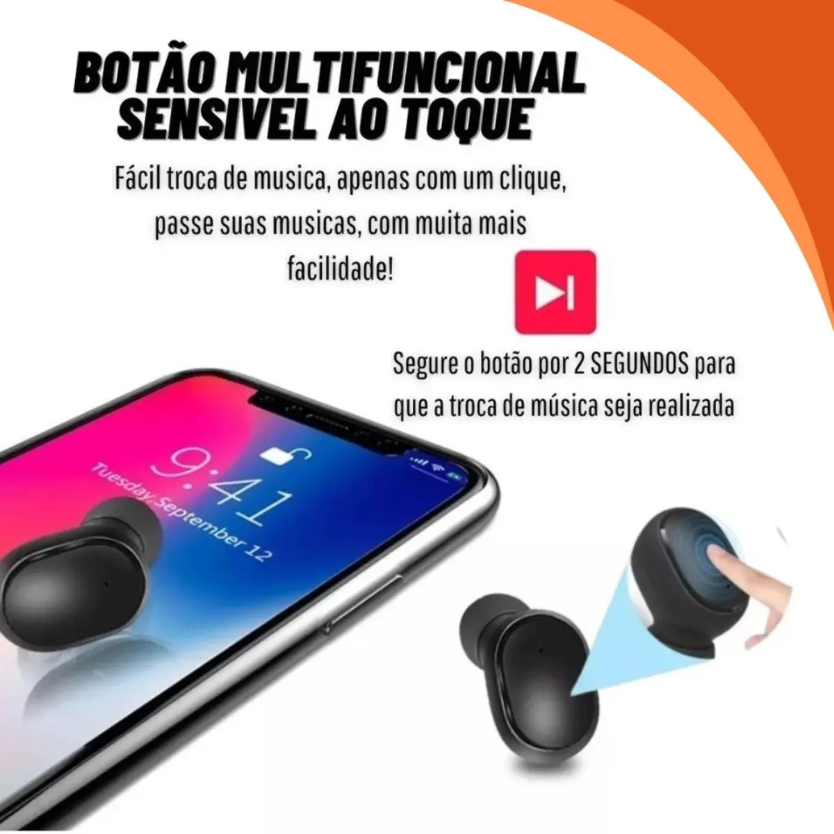 Fone De Ouvido S/fio Bluetooth Garantia Original Nota Fiscal - 01Smart - Imagem 7