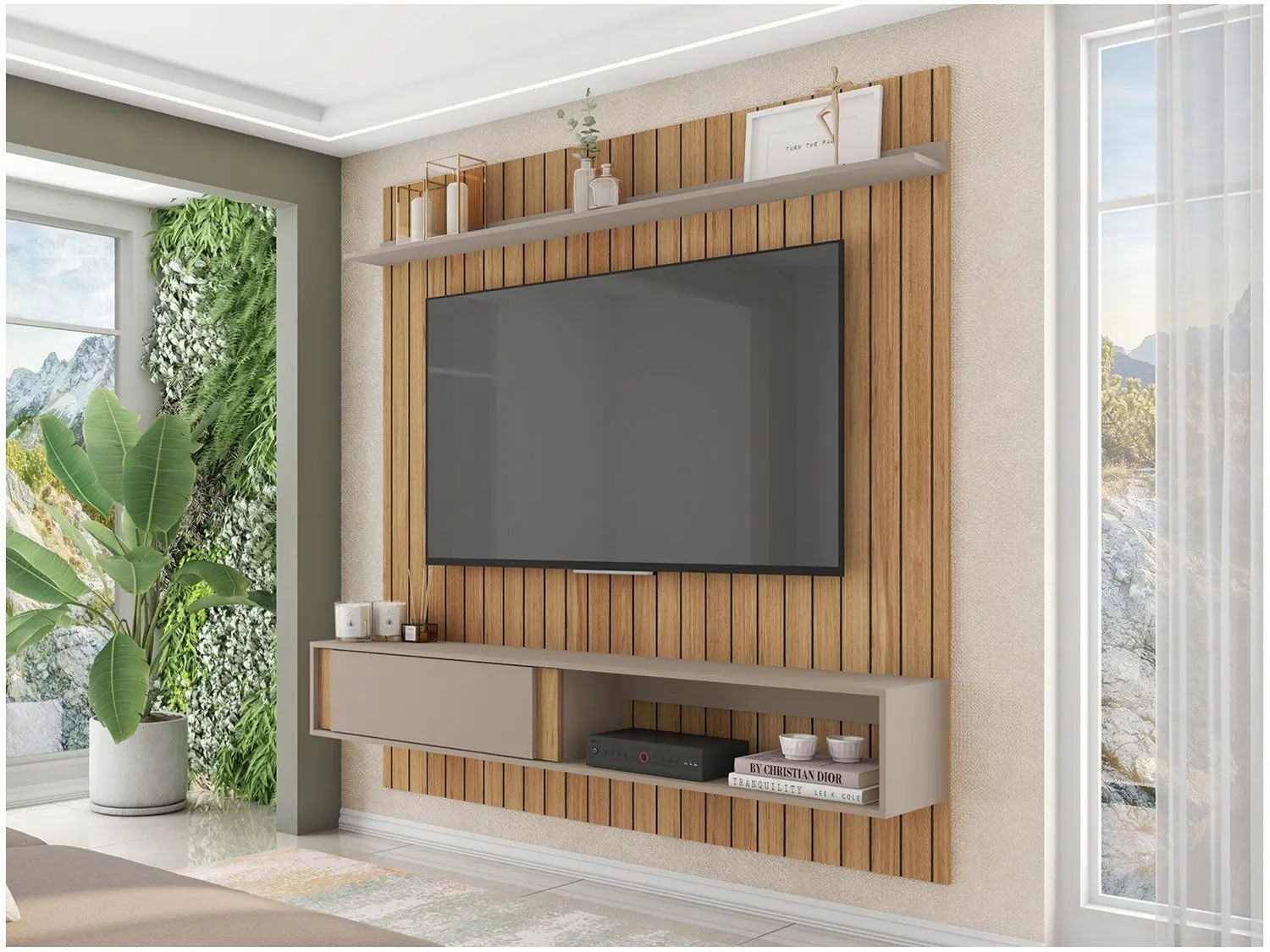 Painel para TV até 65" Caemmun Boreal 1.8 1 Prateleira - Imagem 3