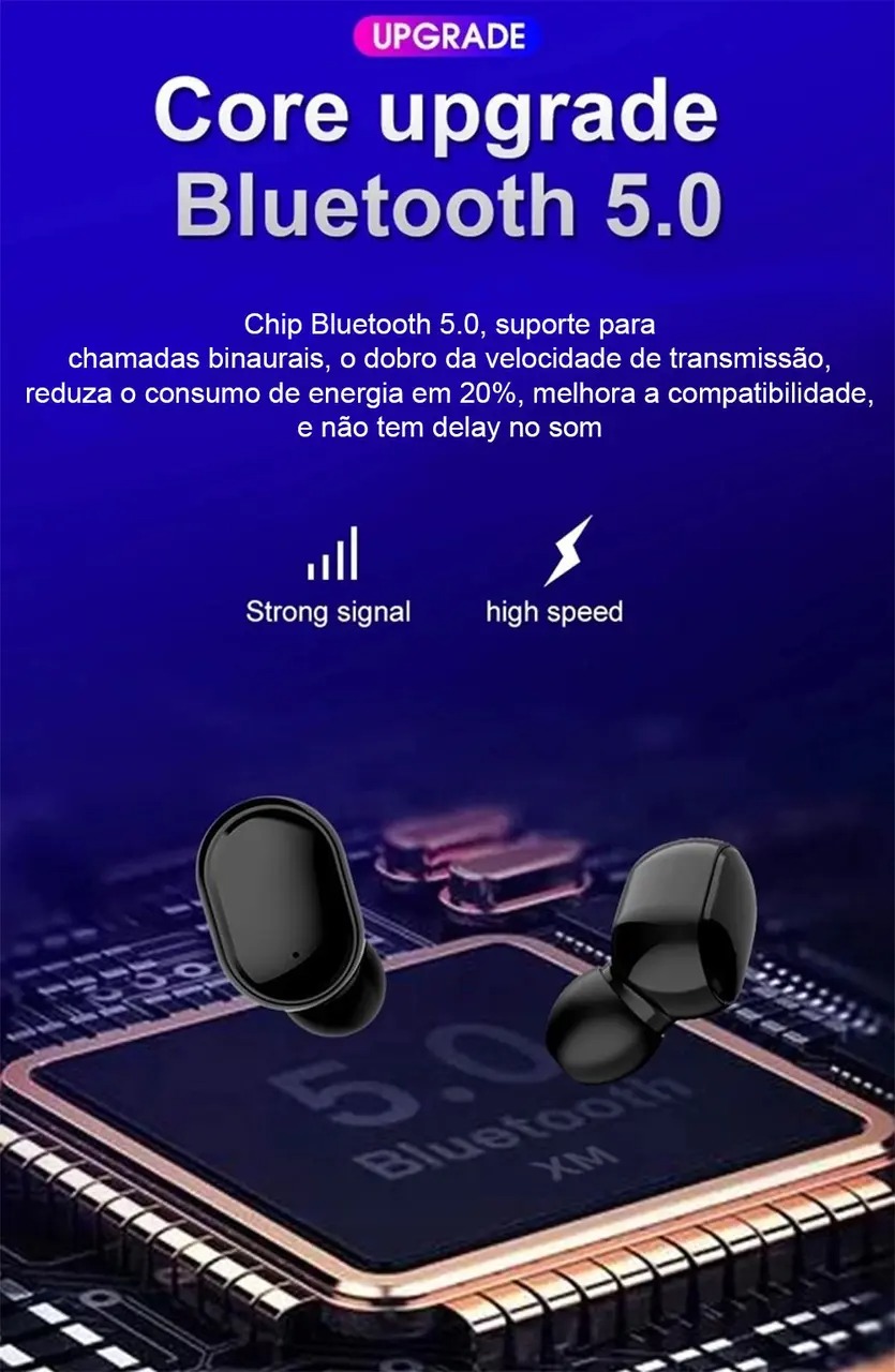 Fone De Ouvido Sem fio Bluetooth Garantia Original Nota Fiscal - 01Smart - Imagem 9