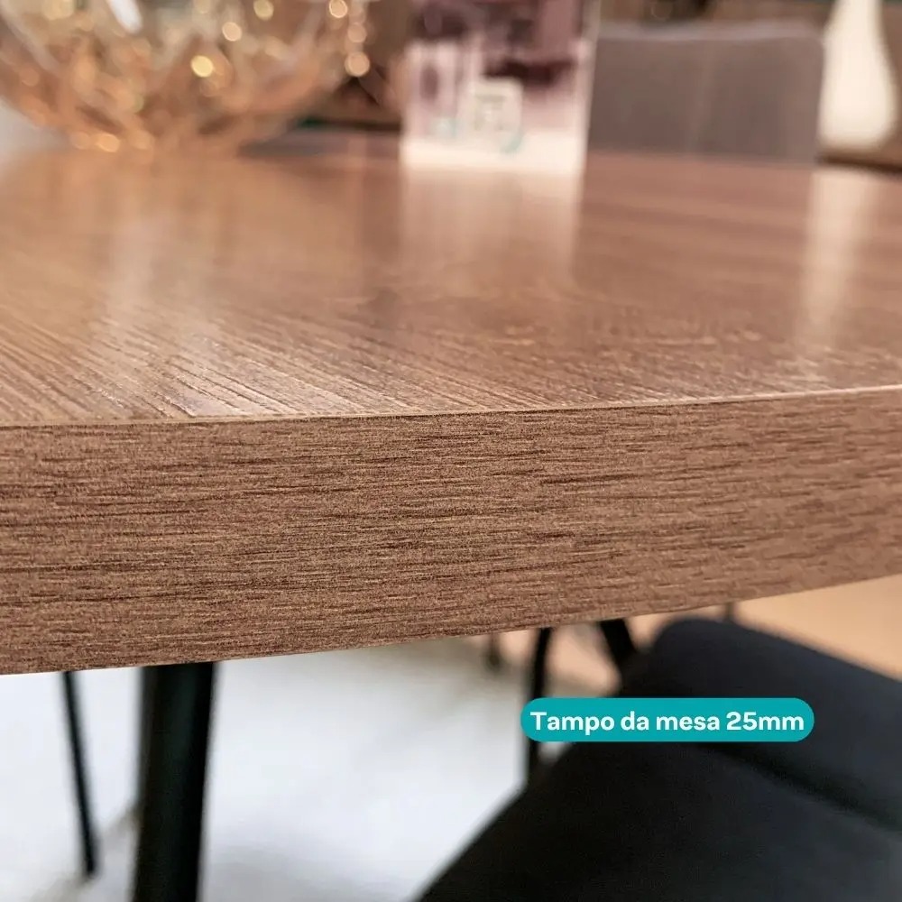 Conjunto Sala de Jantar com Mesa e 6 Cadeiras Fenix Carraro - Imagem 9