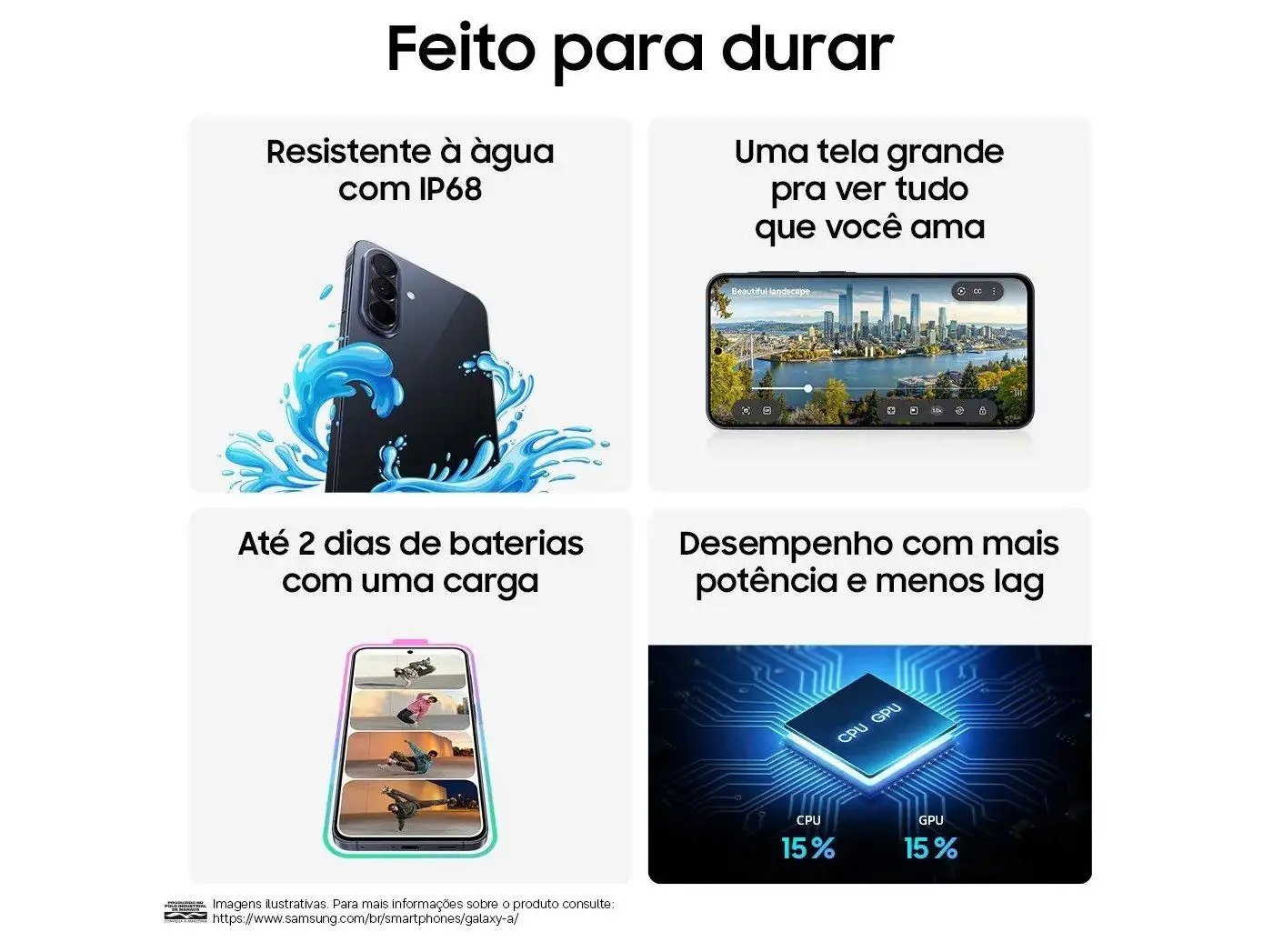 Smartphone Samsung Galaxy A57 128GB Azul Escuro - 5G + Smartband Samsung Galaxy Fit3 Rosé - Imagem 15