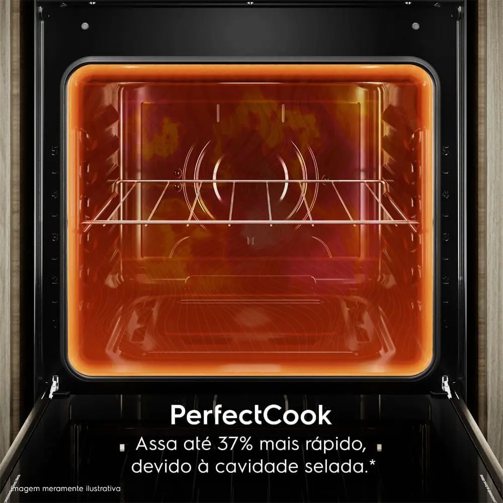 Fogão 4 bocas Electrolux Cinza Efficient Mesa Vidro, Tripla Chama e PerfectCook (FE4GG) - Imagem 5